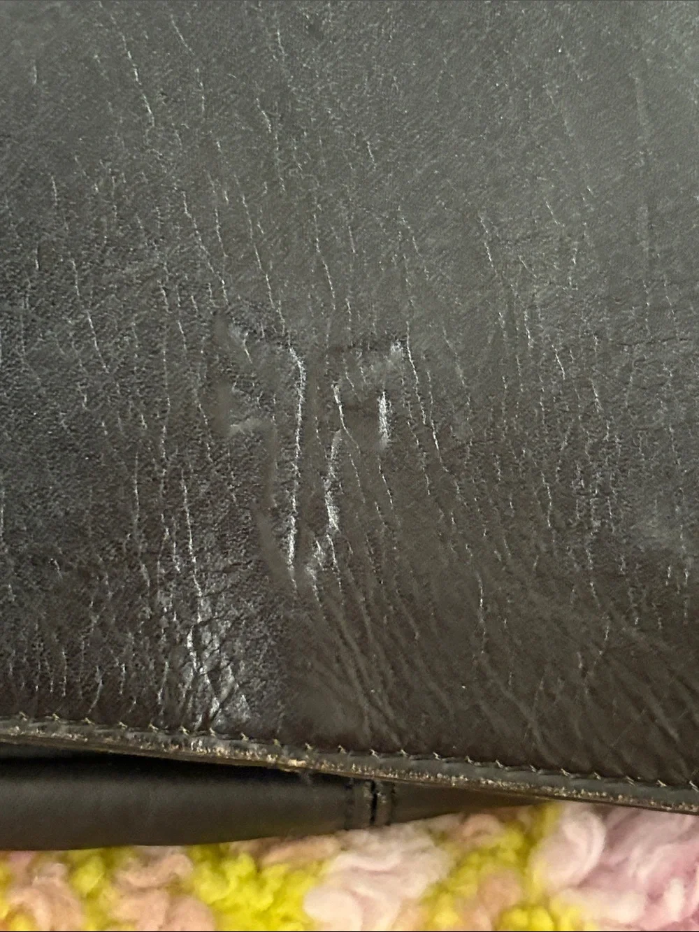 FRYE black leather messenger bag